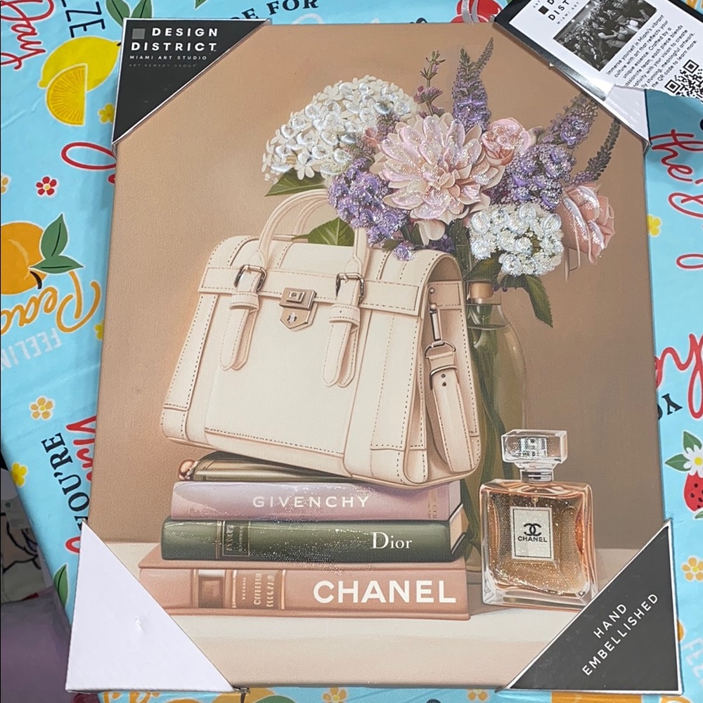Chanel, Dior Floral handbag Canvas Art